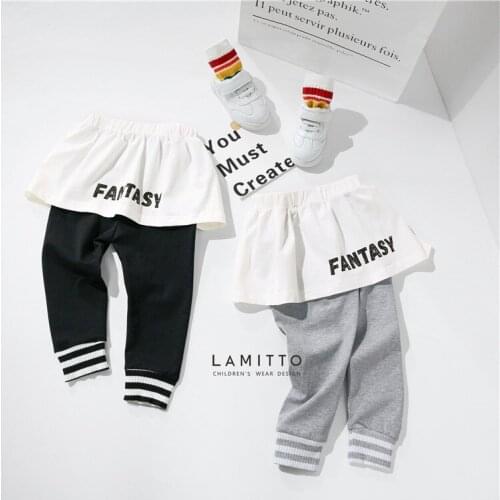 Tonytaobaby Spring New Female Baby Girl Fake Two Pieces of Knitting Bottomed Pants Girls Leggings