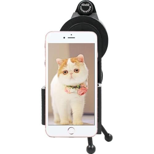 Universal Telescope Lens 40x60 Zoom Stand Adapter with Tripod Holder Mobile Phone Lente Lenses For iphone For huawei Smartphone