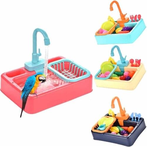 Bathtub for Bird Feeder Cage Parrot Shower Swimming Pool Faucet Parakeet Toys Agapornis Accessories Bird Automatic Pet Bird Bath