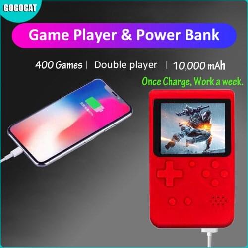Built-in 400 in 1 Classic Games +Power Bank Retro Portable Mini Video Game Console 8 Bit Pocket Handheld Game Player Best Gift