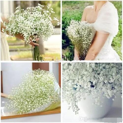 High Quanlity 100Pcs/lot Gypsophila silk baby breath Artificial Fake Silk Flowers Plant Home Wedding Party Home Decoration Cheap