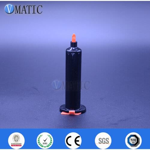 High Quality 10cc/ 10ml Black Luer Lock UV Pneumatic Syringe Barrel With Piston End Cover Stoppers NO GLUE INSIDE
