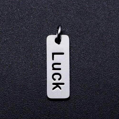 5pcs/lot 3 Color Luck DIY Jewelry Charms Wholesale 100% Stainless Steel Accept OEM Orders Finding Charm Supplies