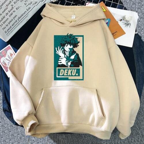 Funny Bokugo Clothes My Hero Academia Hoodies Harajuku Hoodie Anime Hooded Mens Casual Fleece Sweatshirts Male Black Hoody