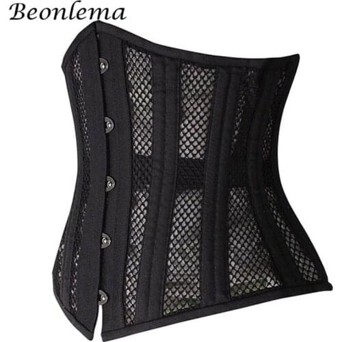 Corset For Women Sexy Steampunk Corset 24 Steel Bones Waist Trainer Modeling Straps Black Slimming Sheath Girdle Plus Size Sexy