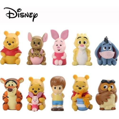 10pcs/set Disney Winnie The Pooh Toys Action Figure Pooh Bear Tigger Eeyore Piglet Doll Model Decoration Toys For Children Gift