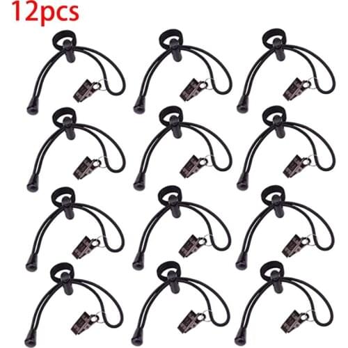 12 Pcs/Pack Background Cloth Clamps Photography Work Room Backdrop Clips Holder 200mm/7.87inch Adjustable Elastic Cord G99B