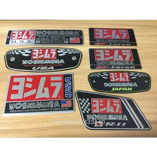 3D Aluminum Heat-resistant Aluminium Motorcycle Exhaust Pipes Decal Sticker For Scorpio Yoshimura Sticker