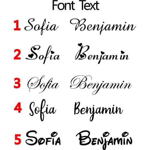 5 Font Personalized Decal Vinyl Wall Sticker For Kids Rooms Custom Name Baby Nursery Princess Room wallsticker