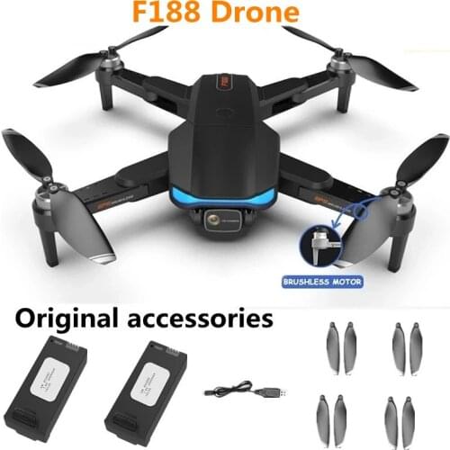 F188 Drone Battery 7.4V 2000mAh / Propeller Maple Leaf / USB Cable S89 Drone Spare Parts Original Accessories Flying 25 Mins