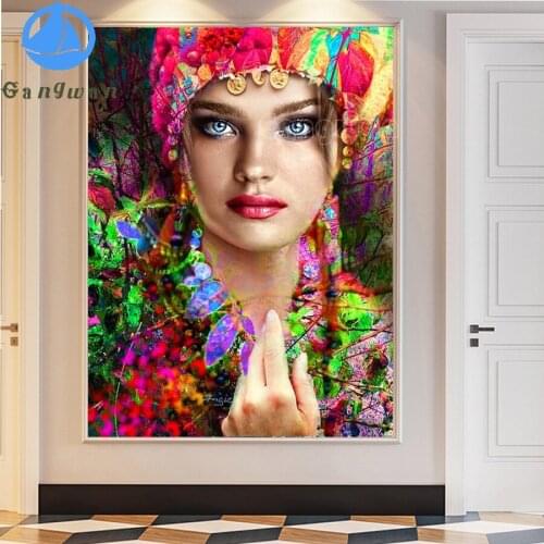 Diy full square round diamond painting fantasy girl painting 5d diamond mazayka embroidery crystal beads diamond mosaic decor