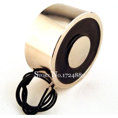 P100/40 12V dc electric holding magnet lift AC220V DC24V 120KG 1200N 15W Waterproof electromagnet solenoid