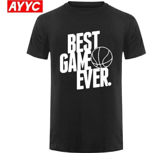 Mens Clothing Cartoon Hip Hop Cotton Casual Short Sleeve T Shirt Men Basketballer Best Game Ever Hipster Pattern Print T Shirts