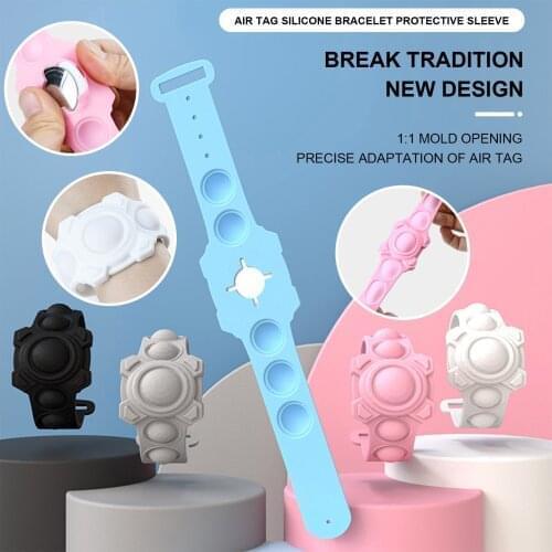 Airtag Fidget Toys Silicone Bracelet funny Simple Dimple Antistress Figet Toys Hand Children Wristband Suit Airtag поп ит