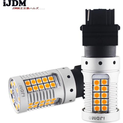 IJDM No Hyper Flash 3156 LED Canbus T25 PY27W PY27/7W Car led Light 3030 SMD Amber White Red Auto Brake Lights Turn Signal Bulb