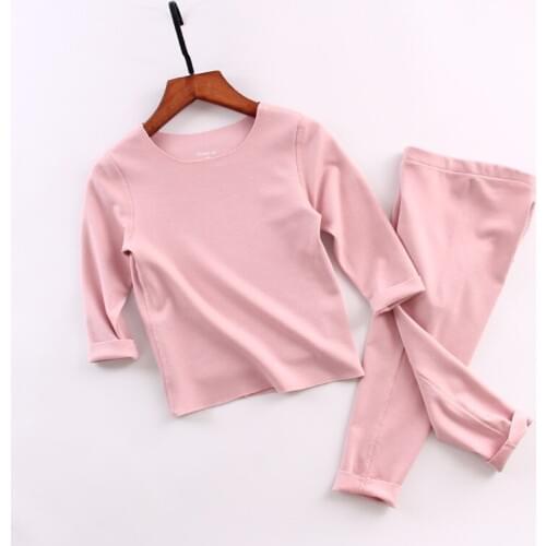 1-8 Y Toddler Boys Clothing Set Candy Colors Kids Pajamas Child Grils Homewear Long Sleeves Shirts Pants 2pcs Baby Kids Clothes