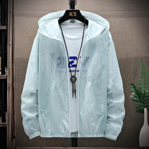 Unisex coat Mens Long Sleeve Hat Print Couples Jacket Sunscreen Clothing Teenage Tidy outdoor sports Mens Skin Clothing