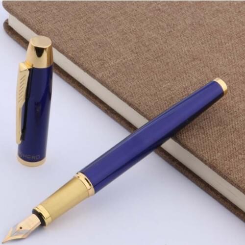 Chouxiongluwei METAL PEN BLUE office golden new M nib Fountain Pen