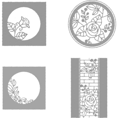 Rose Flower Square Frame Metal Cutting Dies Stencils For DIY Scrapbooking Decoration Embossing Supplier Cards Craft Die Cut 2019