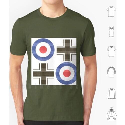 Naughts And Crosses T Shirt 6xl Cotton Cool Tee Raf Luftwaffer Ww2 World War World War 2 Royal Air Force German Air Force