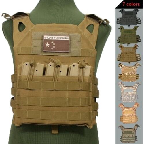 Wholesale Multicam Camo Tactical Combat Vest JPC Outdoor Hunting Wargame Paintball Protective Plate Carrier Airsoft Vest CS Gear