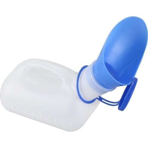 Portable Urine Bottle Urine Bottle 1000ml for Men Women Travel and Camping White & Blue