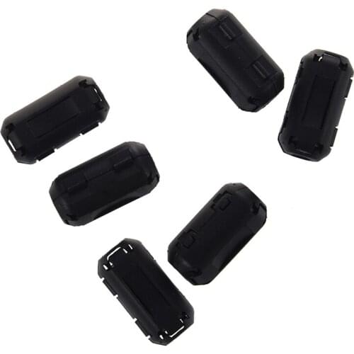 Practical 6 Pcs Clip On EMI RFI Noise Ferrite Core Filter for 5mm Cable