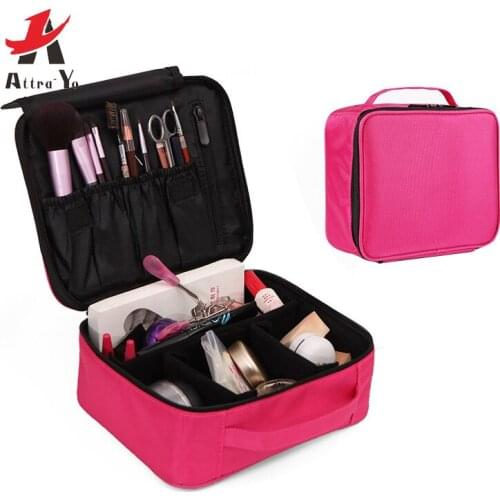Attra-Yo Brand Women Cosmetic Bag High Quality Travel Cosmetic Organizer Zipper Portable Makeup Bag Cosmetic Bag