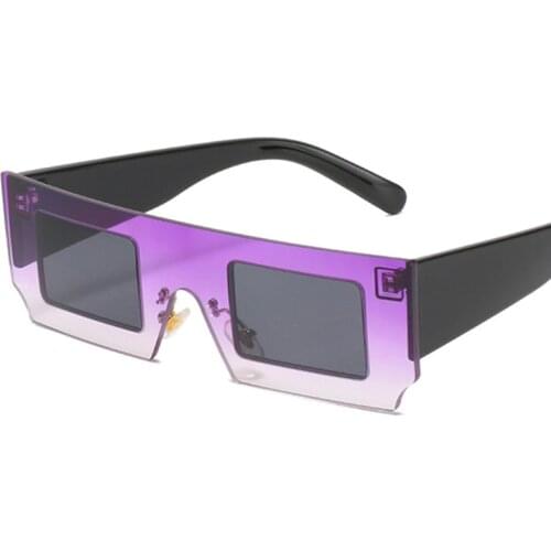 Vintage Rectangle Clear Shades For Women 2021 Square Sunglasses Fashion Brand Small Flat Top Sun Glasses Female UV400 Unisex