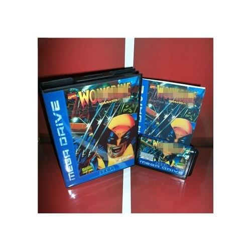 Wolverined Adamantium Rage EU Cover with Box and Manual For Sega Megadrive Genesis Video Game Console 16 bit MD card