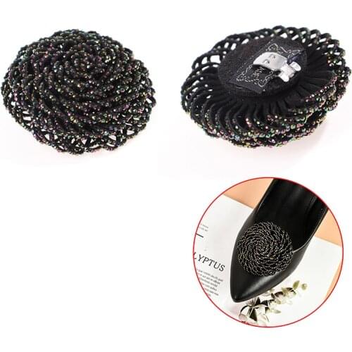 1/2pcs Rhinestones Crystal DIY Shoe Accessories Decoration For Women High Heels Bow Beading Shoe Clips Decoration Jewelry Charms