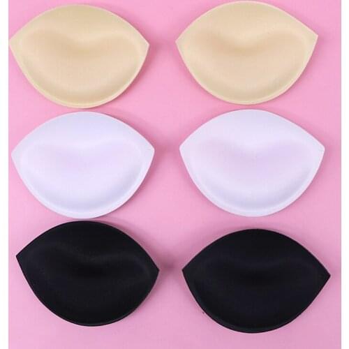 1Pair Thin Round Swimsuit Bra Pad Push Up Cup Insert Bra Pads Breast Enhancers Sponge Foam Chest Pads Intimates Accessories