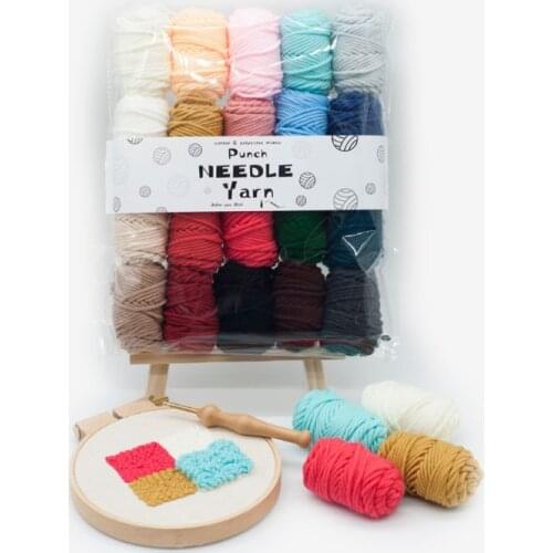 20 Colors Embroidery Cross Stitch Punch Needle Felting Thread Yarn DIY Knitting Craft Tool