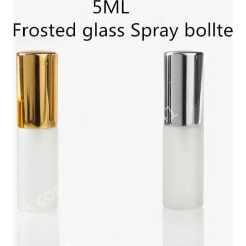 5Ml frosted glass spray bottle glass perfume bottle with mist sprayer empty cosmetic bottle Travel Packing Container Wholesale