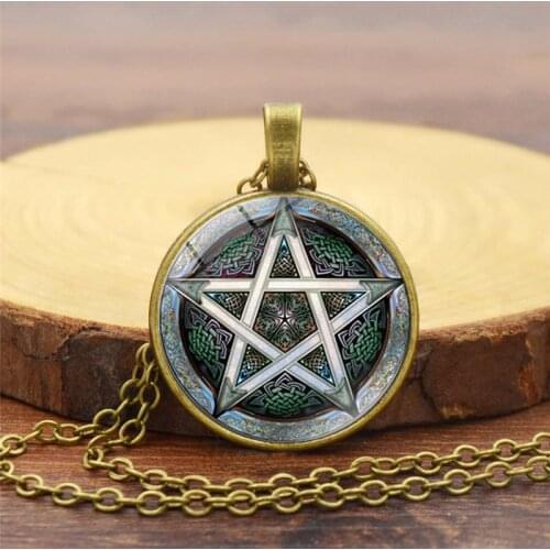 Men Women Vintage Sweater Chain Jewelry Classic 3 Colors Glass Round Pendant Necklace Fashion Sweater Chain Jewelry Necklace