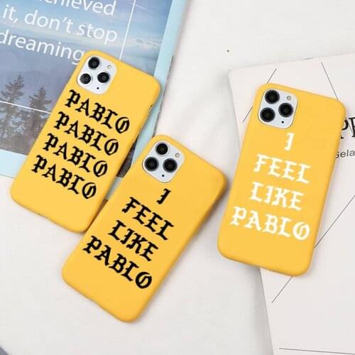 Kanye Omari West fashion Pablo Phone Cases For iphone 12 11 Pro Max Mini XS 8 7 6 6S Plus X SE 2020 XR Candy yellow cover