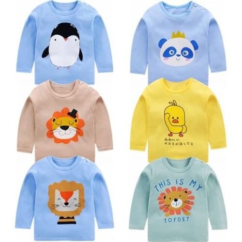 Childrens Sweater Cartoon Long Sleeve T-shirt Boys' Round Neck T-hirt Girls' Casual Top Autumn 2020 Childrens Wear