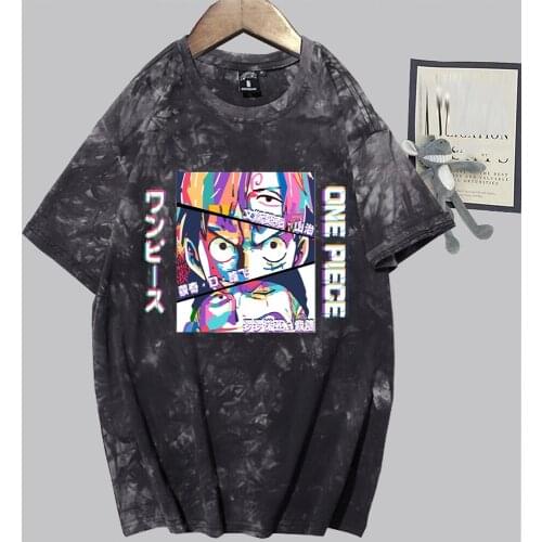 Roronoa Zoro T-Shirt Cosplay Unisex Clothes Anime Harajuku Hot Funny One Piece Fashion Summer Tie Dye T-shirt