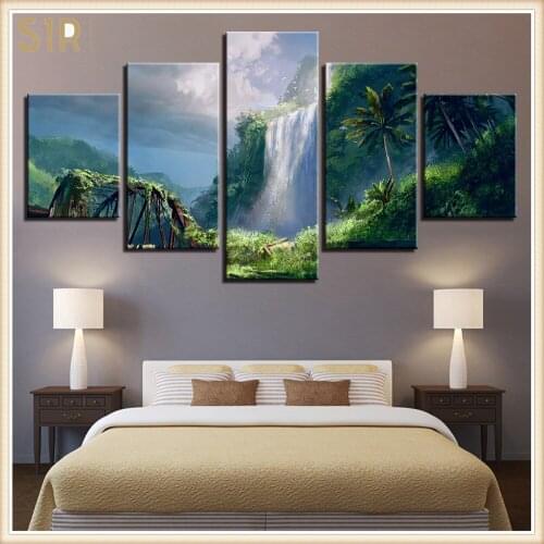 Beautiful Scenery HD Printed 5 Piece Canvas Art Scenery Painting Wall Pictures for Living Room Home Decor Anime Poster Wall Art