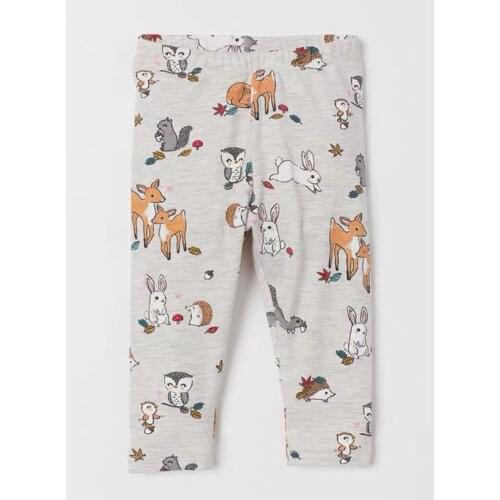 Brand Quality Spandex Cotton Toddler Kids Infant Girls Leggings Skinny Pencil Stretched Pants Cartoon Trousers Baby Girl Clothes