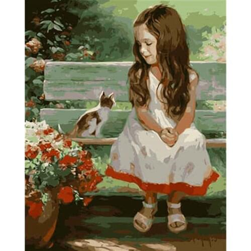 Painting By Number Canvas Schilderij Kits Aniaml Handgemaakte Cadeau Diy Unframe Kleuren Door Getallen Hond Home Decoratie