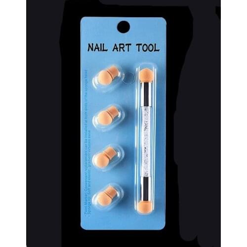 Nail Brush Set Gradient Dual Sponges Head Nail Art Brushes Pen Glitter Powder Picking Dotting Tools Manicure