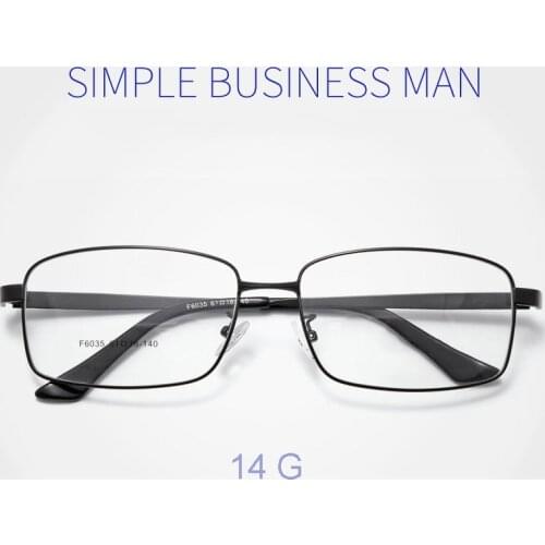 New Arrival Full Rim Optical Eyewear with Spring Hinges Alloy Frame Glasses Men Business Style Rectangular Spectacles