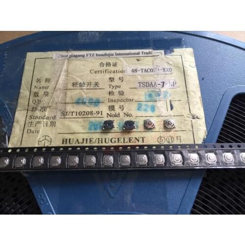 Taiwan Huajie Touch Switch Micro Motion LCD Patch 4*4*1.5mm Car Audio Key Switch