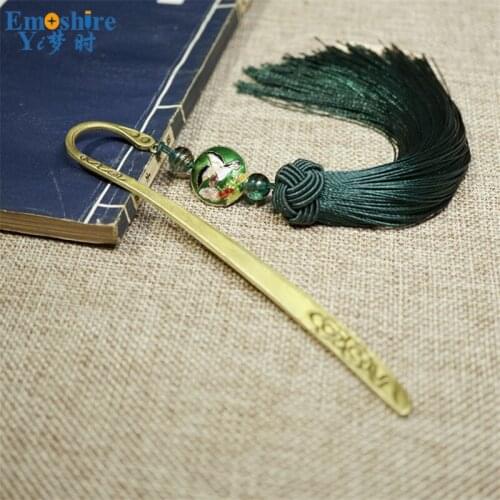Creative Bookmark Original Design Tassel Metal Bookmarks Chinese Style Tassel Bookmarks for School office Writing Supplies M143