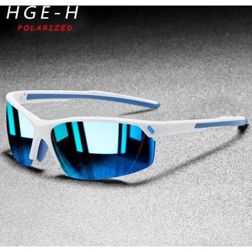 HGE-H Half Frame Sport Style Polarized Sunglasses Men Women High Quality 2021 Fashion Sun Glasses Outdoor Travel UV400 Goggles