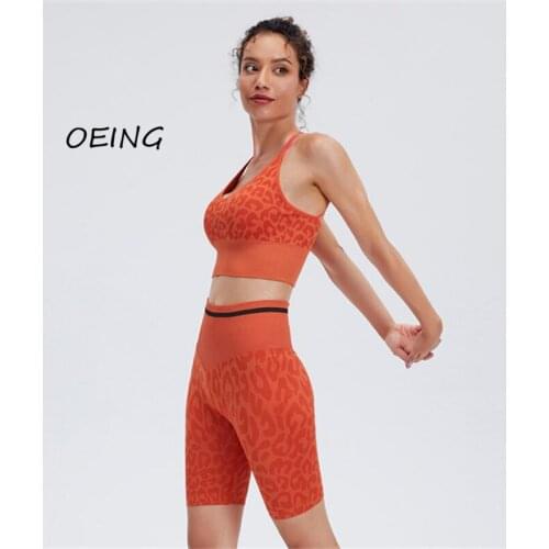 Plus Size 2 Piece Set Women Leopard Shorts Lounge Wear Set 2021 Yoga Set Workout Clothes for Women