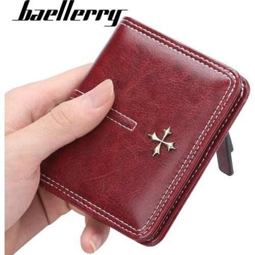 Baellerry 2021 Womens Short Wallet Korean Coin Purse Mini Female Purses Zipper Card Holder Clutch Card Bag for Women carteras