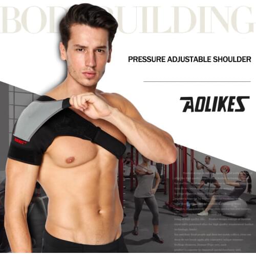 1pc Sport Wear Exercise Fitness Pressure Adjustable Shoulder Pad Belt Protector Pauldron Spaulders Weightlifting Protective Gear