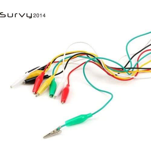 10pcs Brand New Double-ended Alligator Clips Test Line Crocodile Clips Cable Test Clamp Connector Wire Testing diy electronics